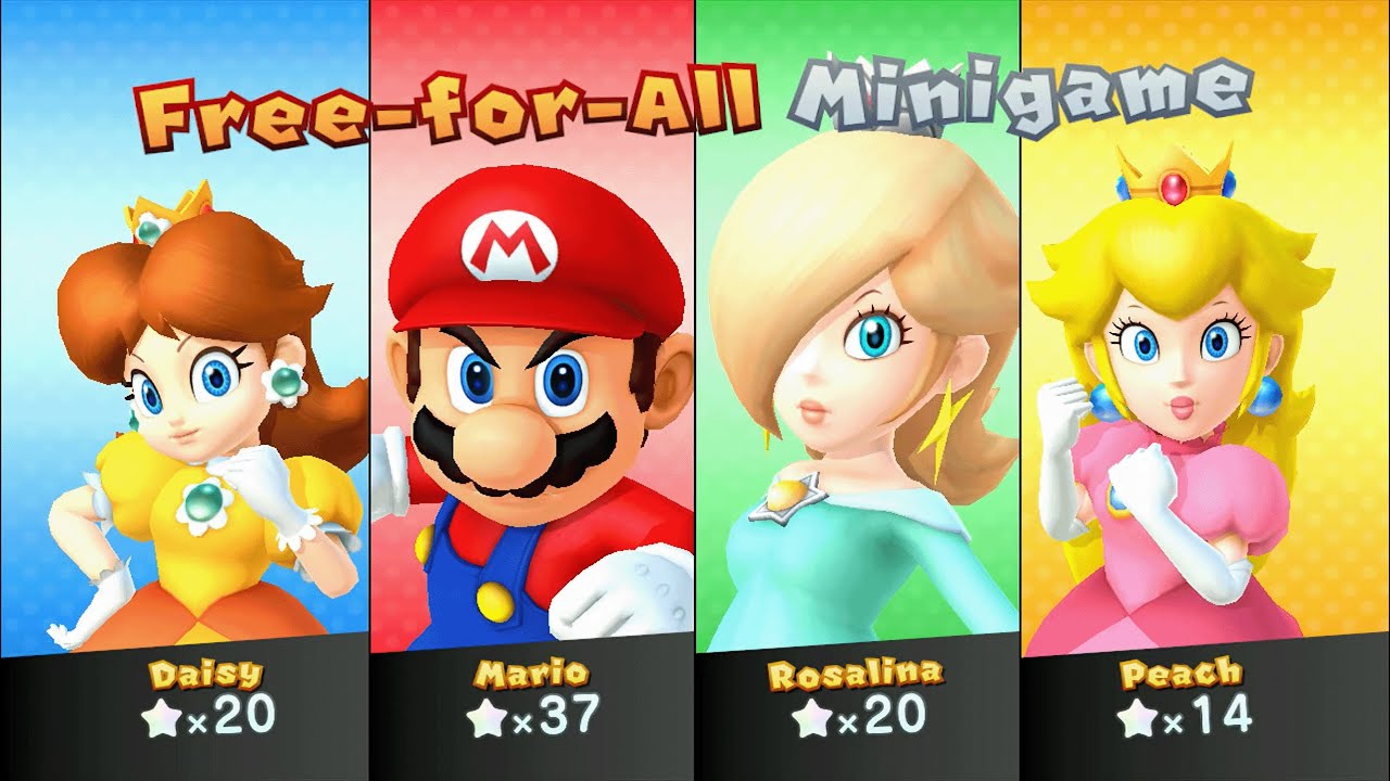 Mario Party 10 - Daisy vs Mario vs Rosalina vs Peach - Mushroom Park
