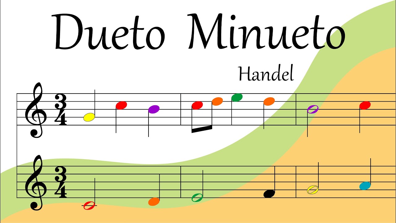 Minueto – Flauta Doce – Partitura Colorida