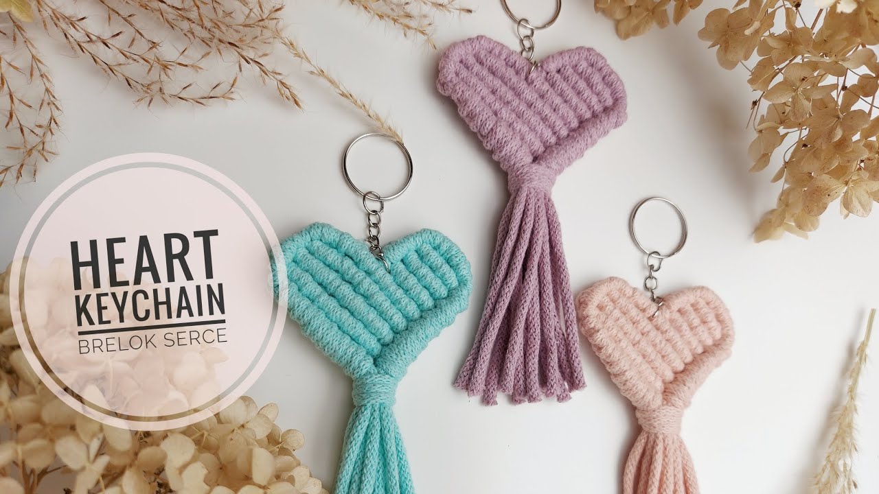 HEART KEYCHAIN | Brelok serce | Macrame