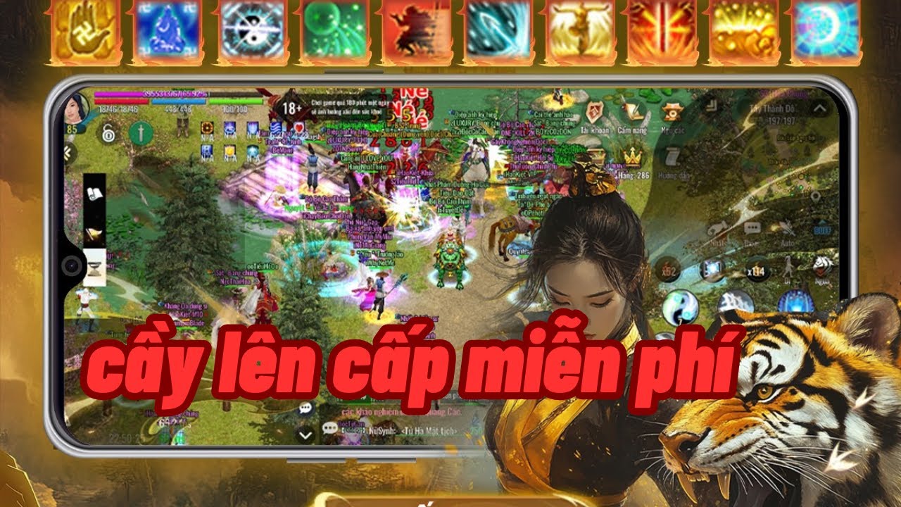 Hướng Dấn Cầy Lên Cấp Nhanh Không Tốn Tiền Kiếm Hiệp Tình 2 Bản 10 phái 7 phái Khánh Phò Mã