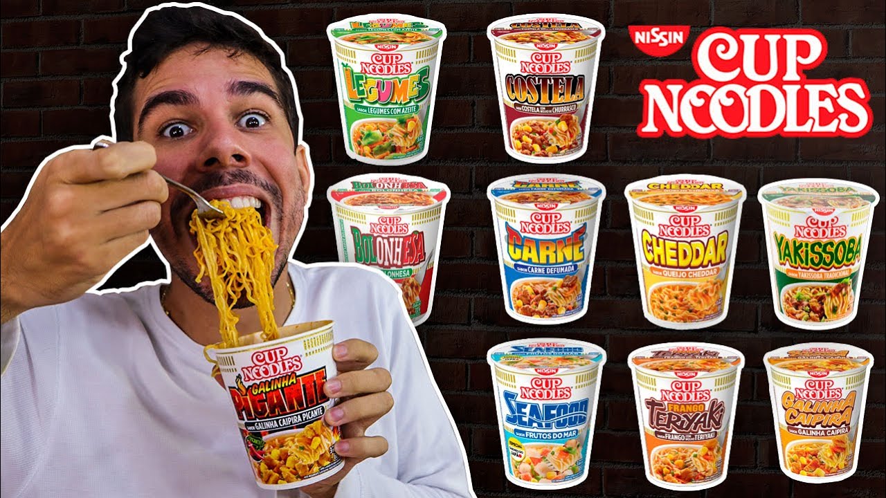 Provamos Todos os Sabores de Cup Noodles (Teste de Sabor)