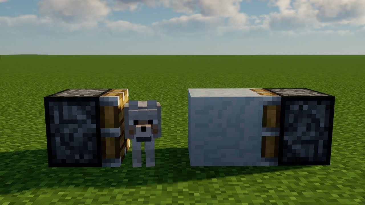 wolf + snow = ??? (minecraft meme)