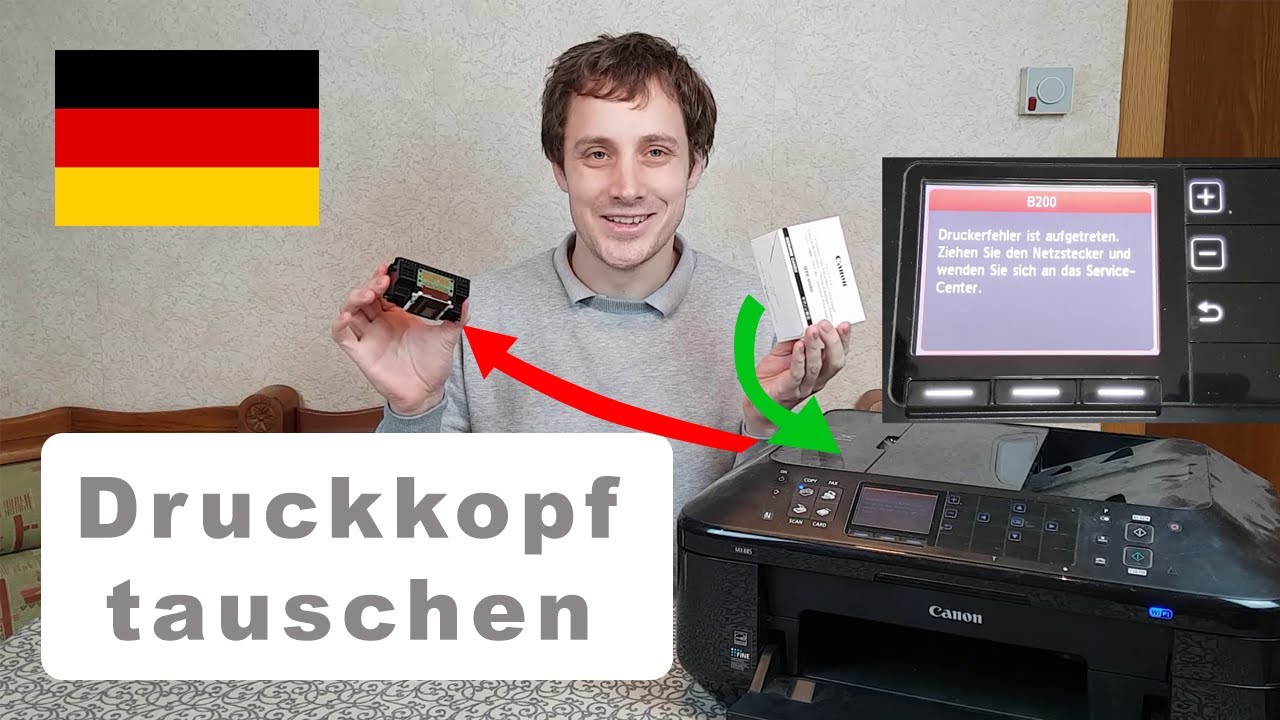 Druckkopf tauschen Canon MX885 - Fehler B200