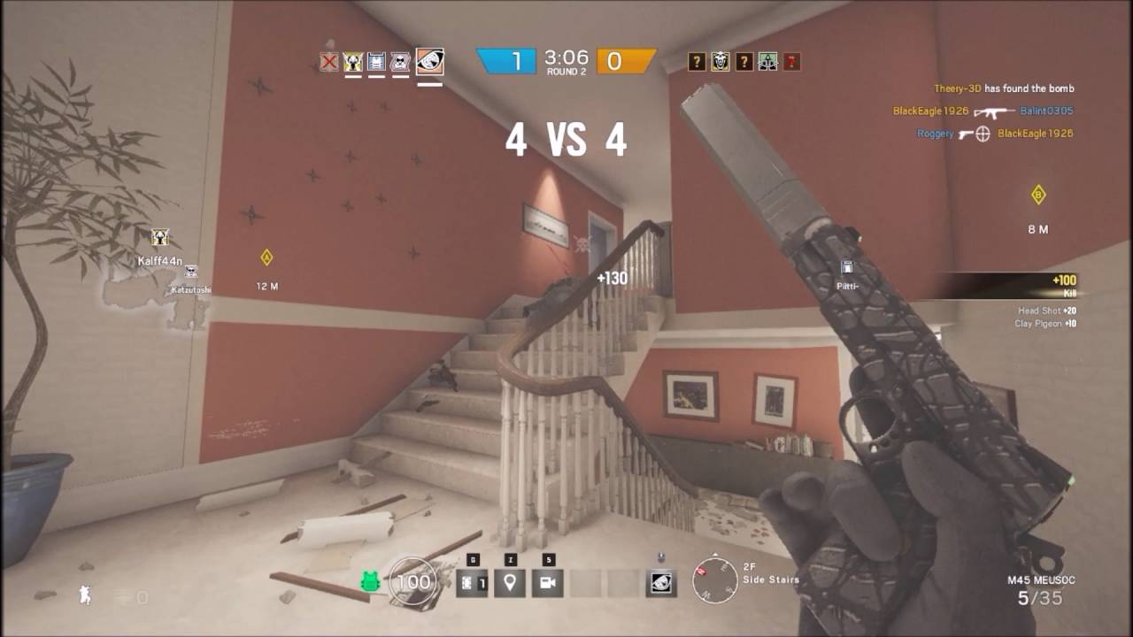 Defending in House map with Pulse (Shotgun) - TDM Bomb - Ranked