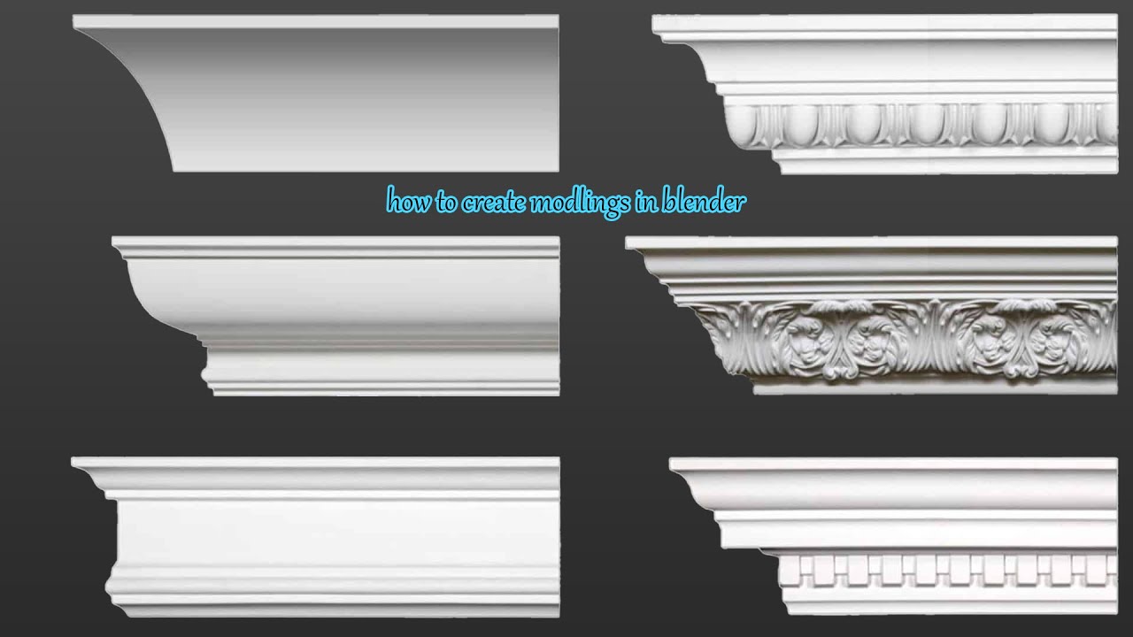 How to create moldings in blender