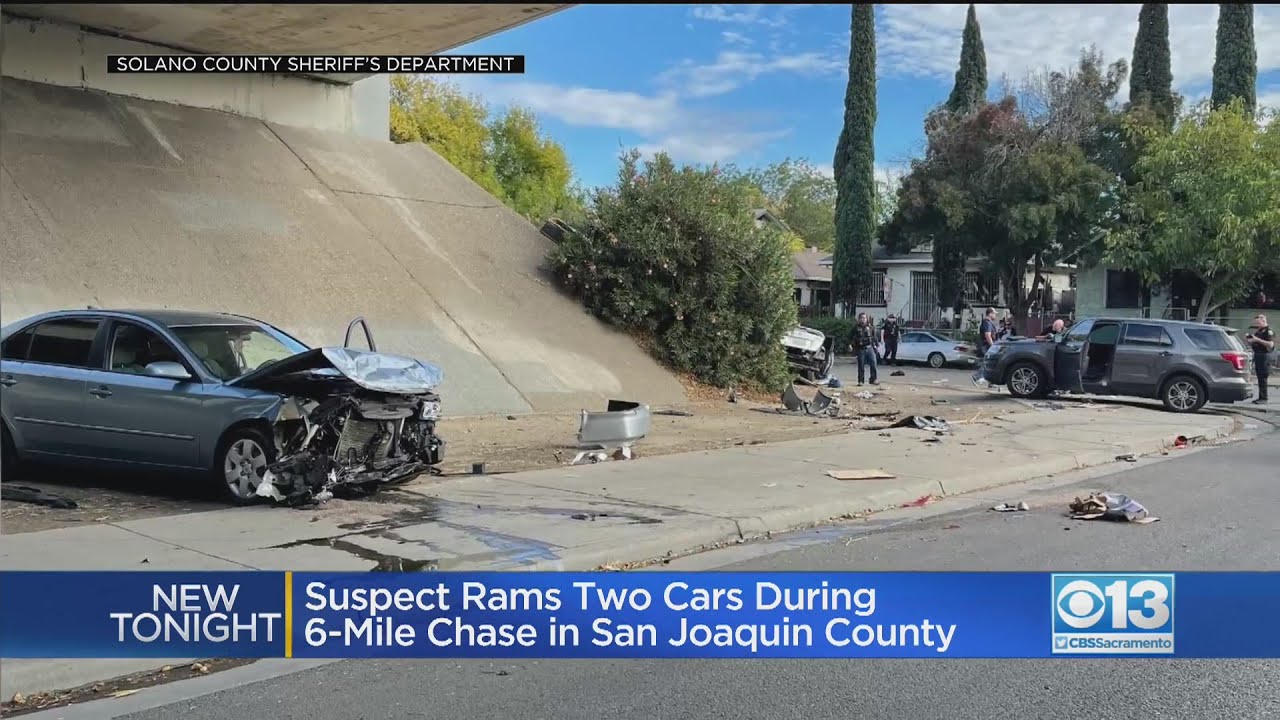 Suspect Rams Two Cars During 6-Mile Chase In San Joaquin County