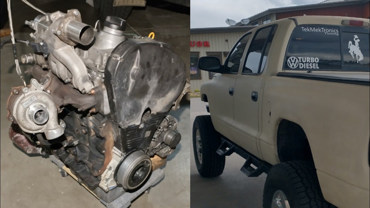 Assembling The New ALH Engine For The 1.9L TDI Diesel Swapped 1 Ton Dakota, First Test Fire!