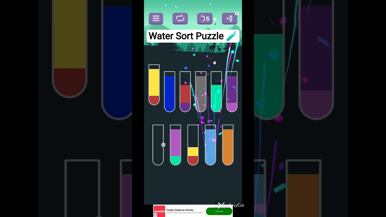 Water Sort Puzzle Gameplay | Color Sorting Challenge 🎨🧪 