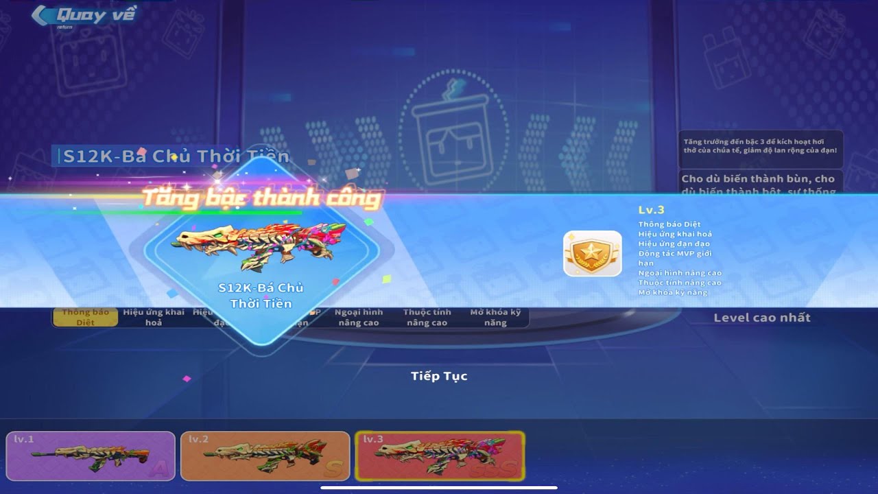 Lấy S12k Bá Chủ Thời Tiền trong Mini world royale quay súng quyết nâng lên SSS