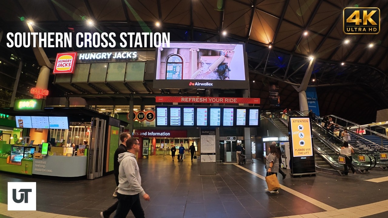 Melbourne Walking Tour 4K | Southern Cross Station Friday Night Walk (2026)