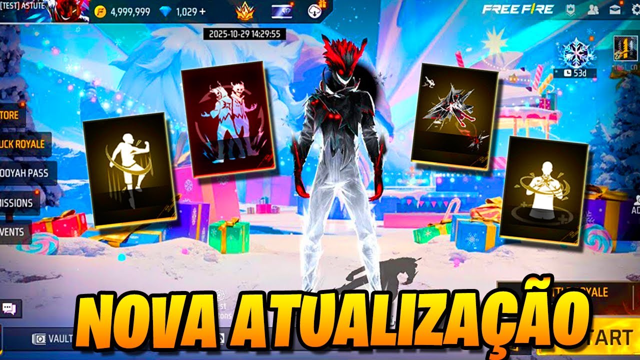 8em1 NOVA SKIN EVOLUTIVA DE NATAL DO FREE FIRE OB51