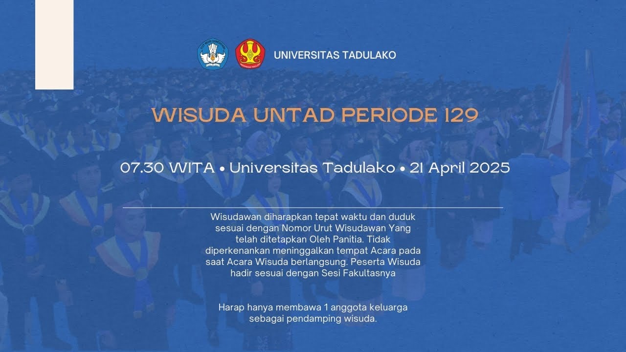 Wisuda Periode 129 Universitas Tadulako