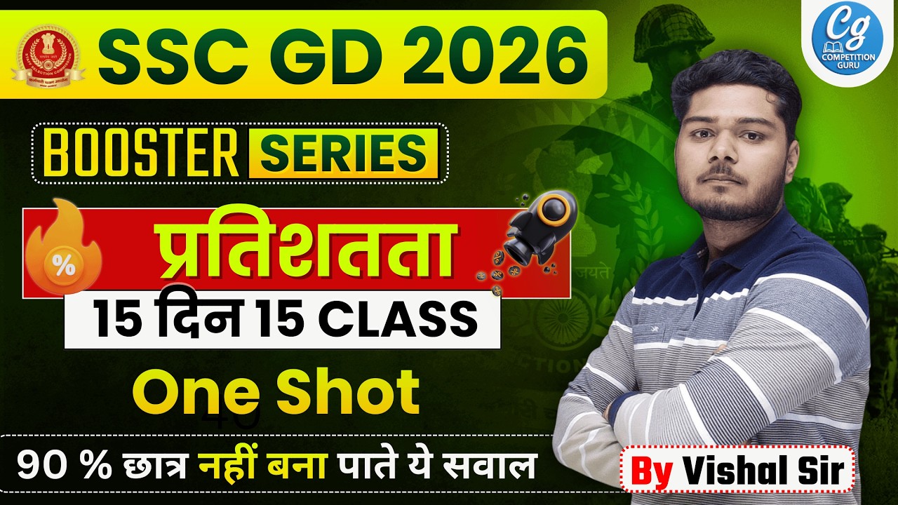 PERCENTAGE (प्रतिशत) SSC GD Maths 2026 | SSC GD Maths 2026 MATHS MARATHON CLASS