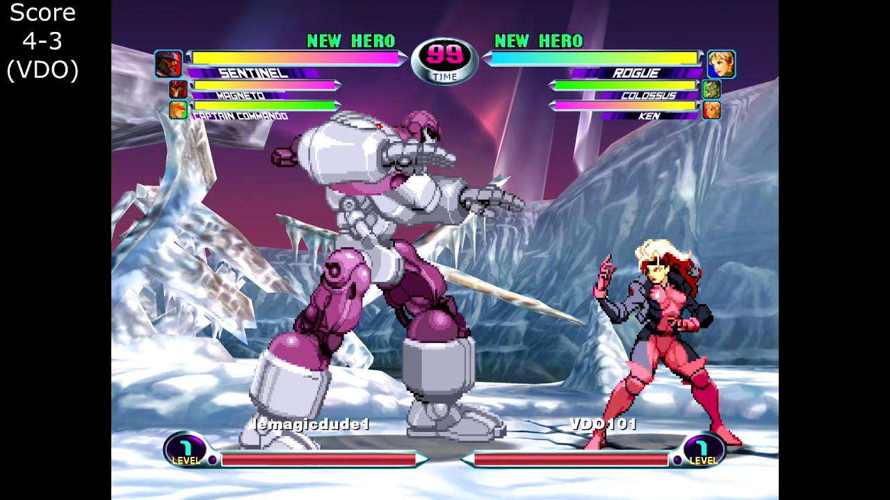 MvC2: Dave (SentMagCapCom, StormSentCapCom) Vs. VDO (RogColKen) FT10
