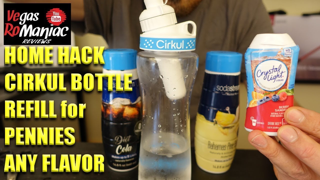 ДОМАШНИЙ ХАК, КАК НАПОЛНИТЬ БУТЫЛКУ ДЛЯ ВОДЫ CIRKUL ЗА ПЕННИ, ЛЮБОЙ ВКУС, SODASTREAM