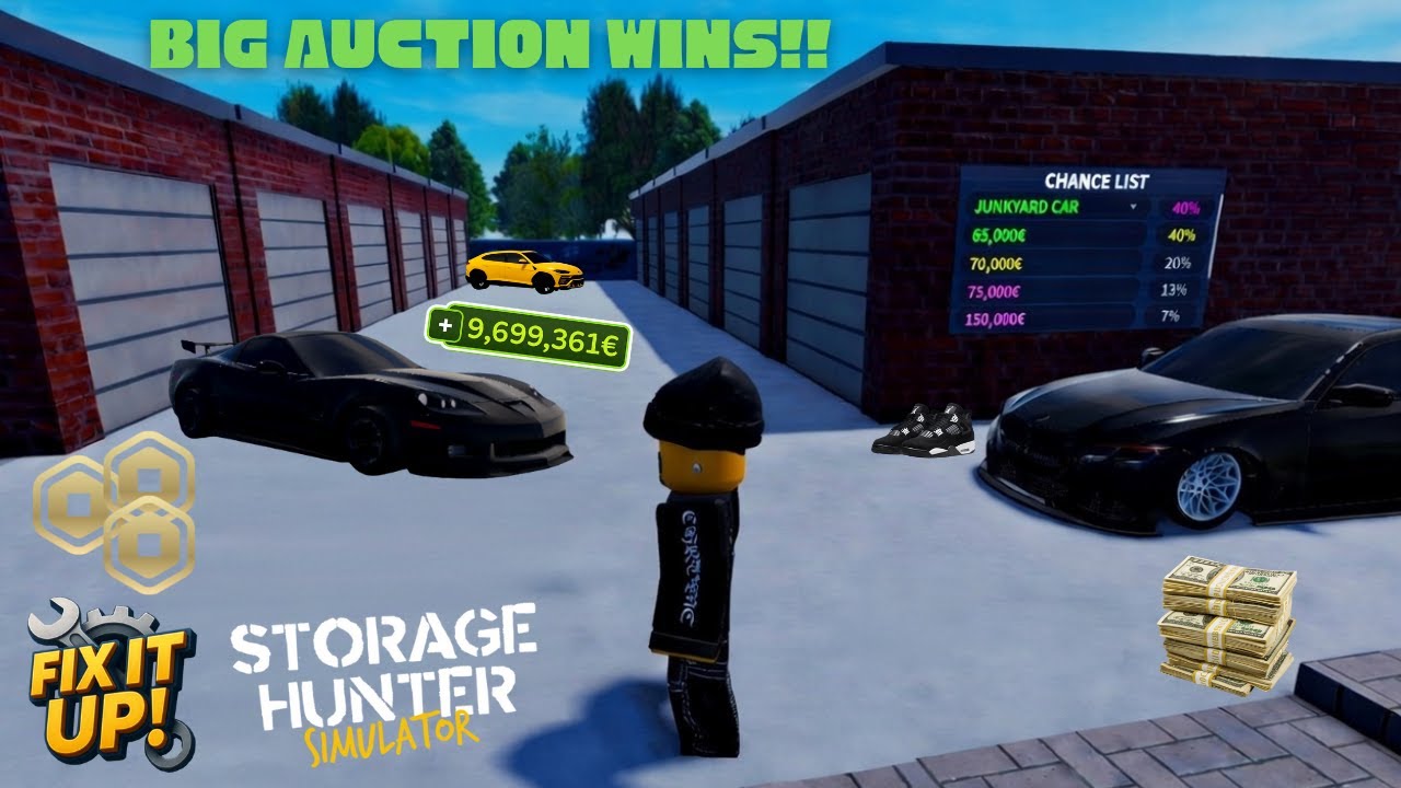 BIG Auction Wins!! Money & Rare Cars In ROBLOX! | Fix it up