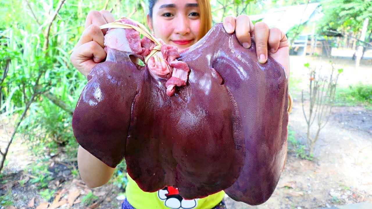 Yummy Pig Liver Sour Sweet Cooking - Pig Liver Cooking - Cooking With Sros