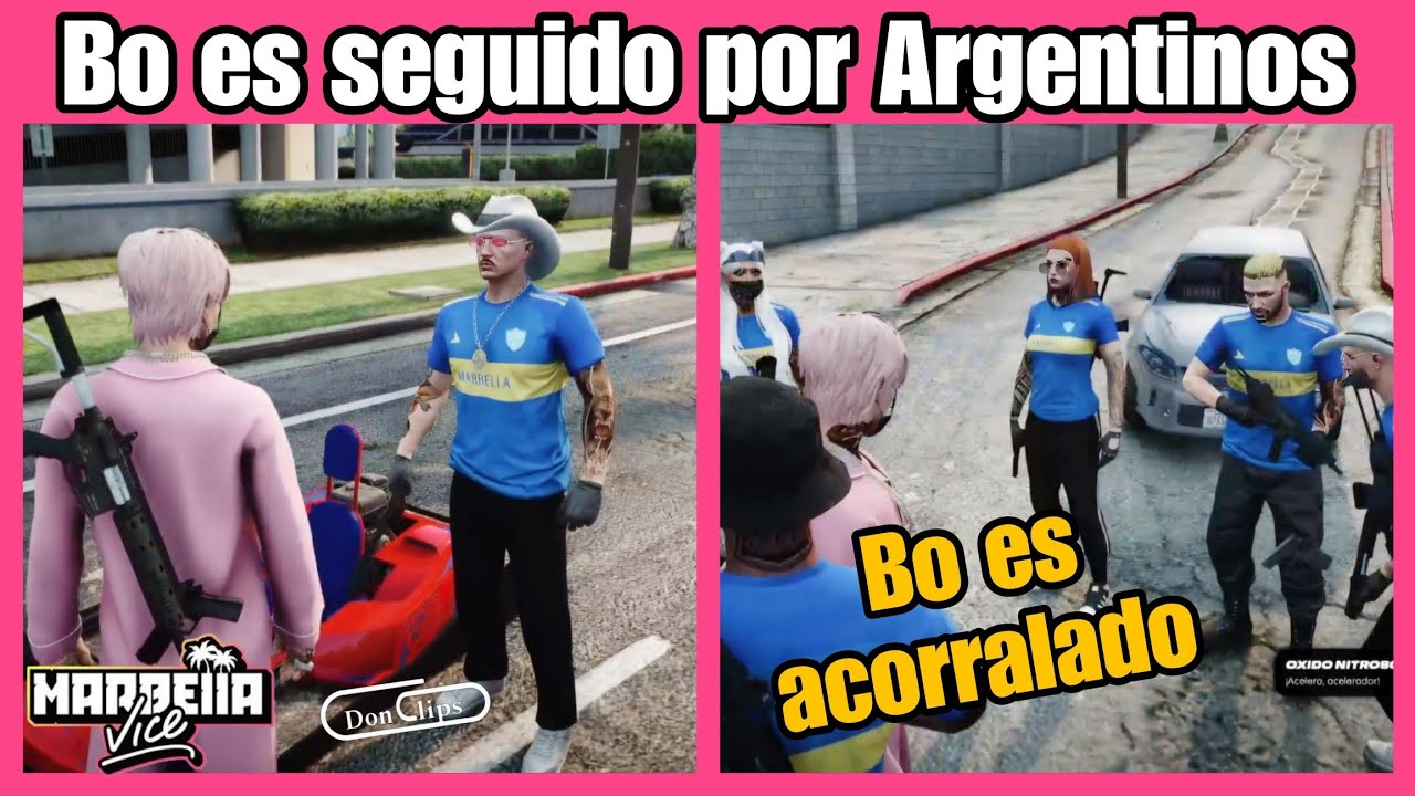 BO es SEGUIDO por ARGENTINOS, HAI LLAMA ATENCIÓN a BO, BO es ACORRALADO Marbella