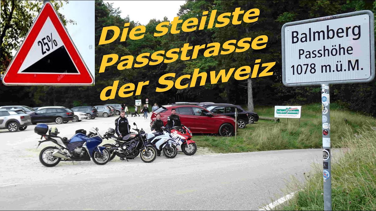 Balmberg, die steilste Passstrasse in der Schweiz, Biking in Switzerland, Honda VFR 1200 F DCT