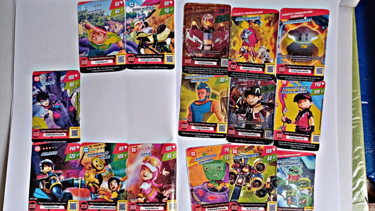 Menempel Sticker Kartu BoBoiBoy