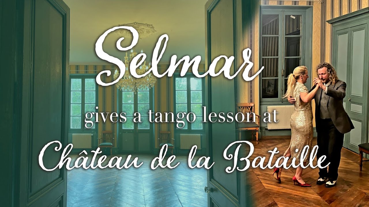 Tango lesson at Chateau de La Bataille