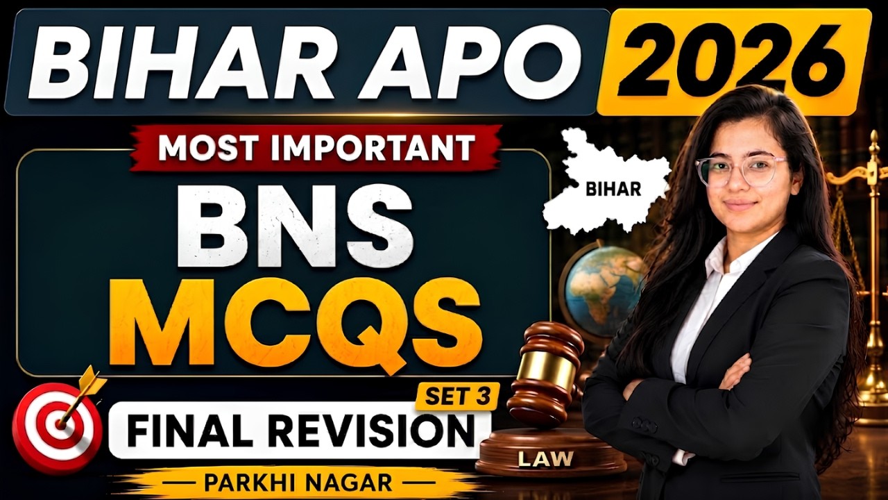 BNS MCQ's For Bihar APO 2026 | Set  3 | Important Questions | Revision Series For Bihar APO