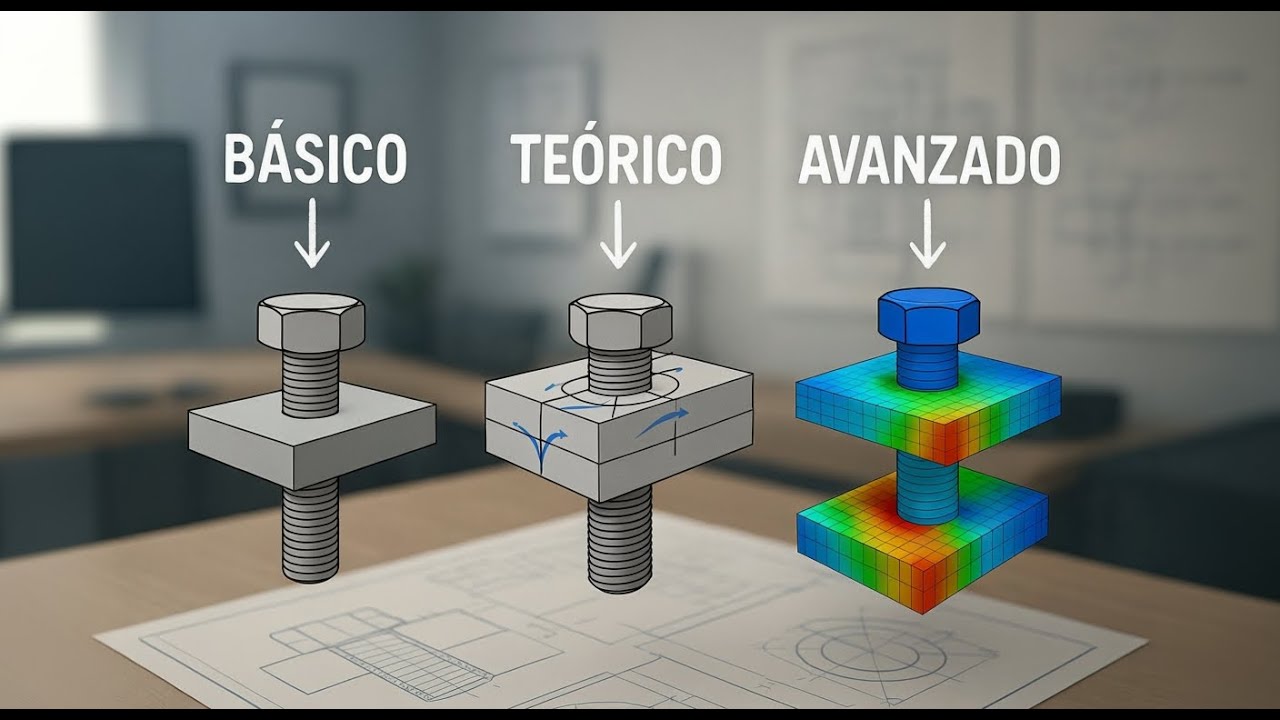 Modelado y diseño de junta empernada con Inspire y SimSolid y comparación con cálculos de Shigley