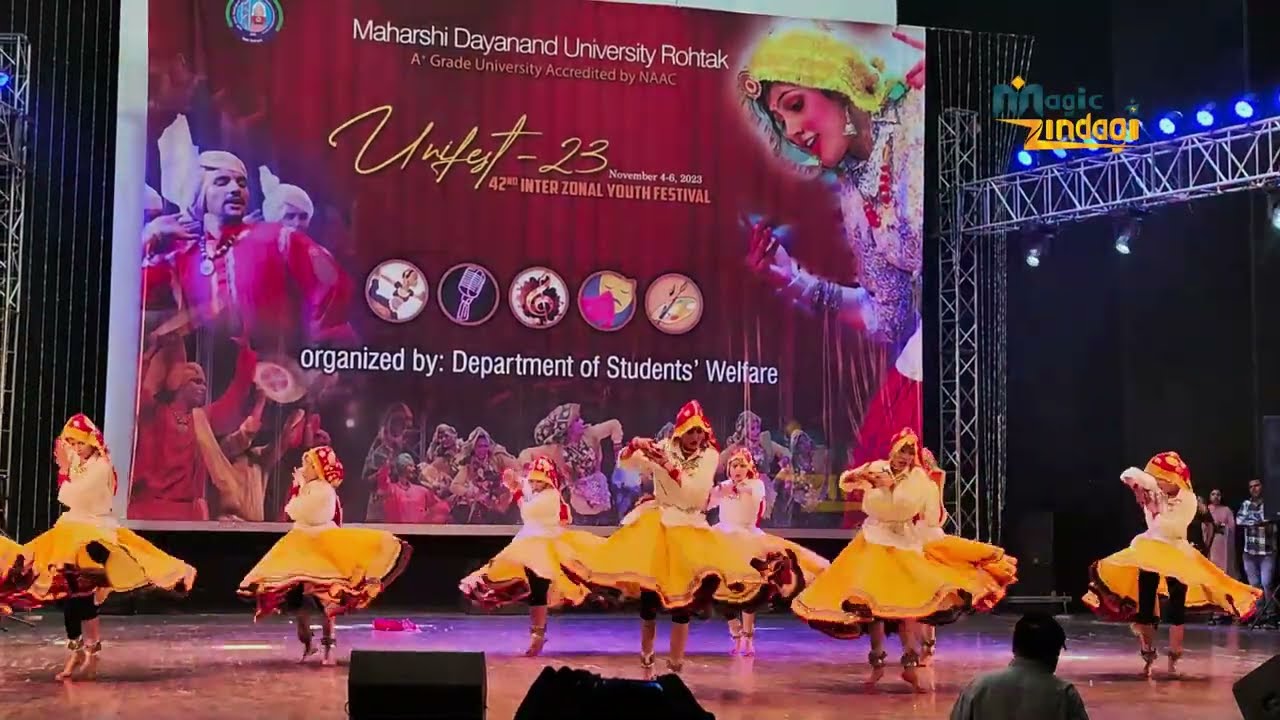 Girl Group Dance Performance MDU Rohtak | Haryanvi Folk Group Dance | KL Mehta College Faridabad