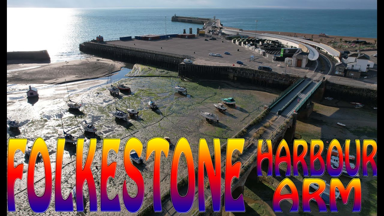 Folkestone Harbour Arm and Railway Line in