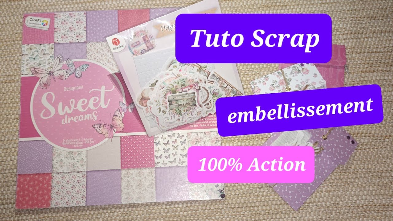 TUTO SCRAP.  Embellissement.  Voici ce que j'ai fait avec ce superbe bloc.