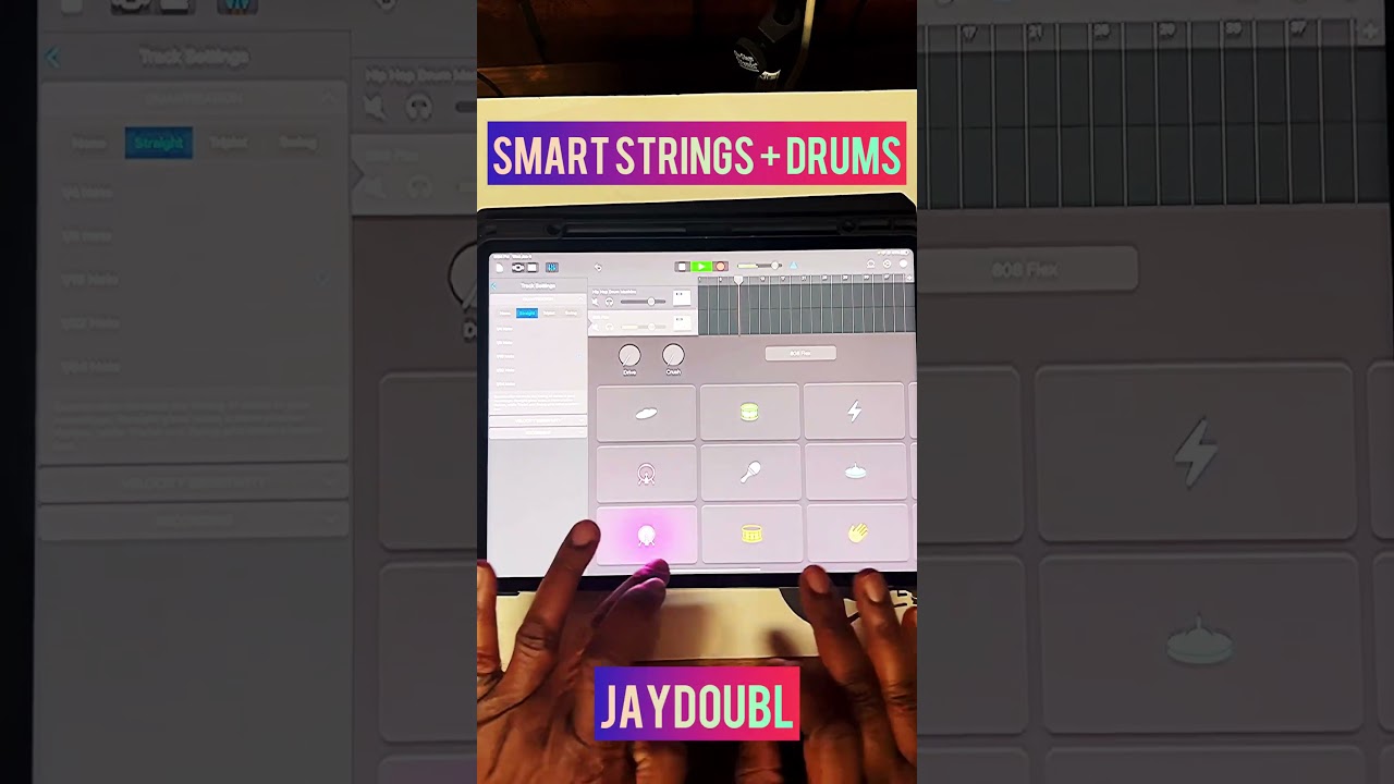 Using Smart Strings and 808 flex drums for a hiphop beat 🎵🥁 #jaydoubl #hiphopbeats #producer