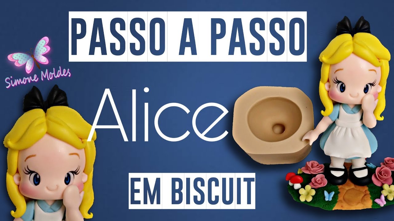 DIY- Alice no país das maravilhas Biscuit | Demonstração da NOVA Coleção Ester Paixão |Simone Moldes
