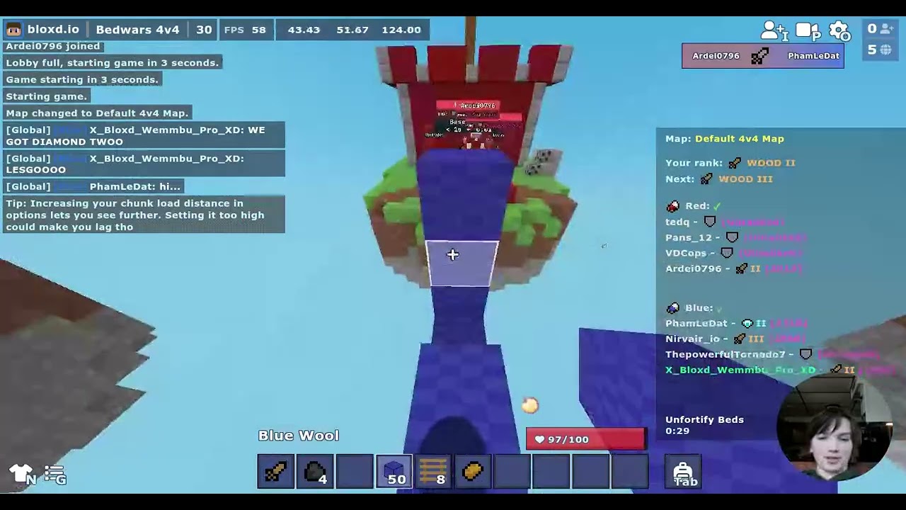 4v4 Bedwars and Lucky Towers