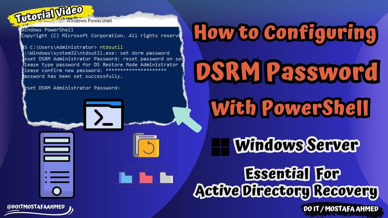 How to Set DSRM Password on Windows Server Using PowerShell | Windows Server 2016, 2019, 2022