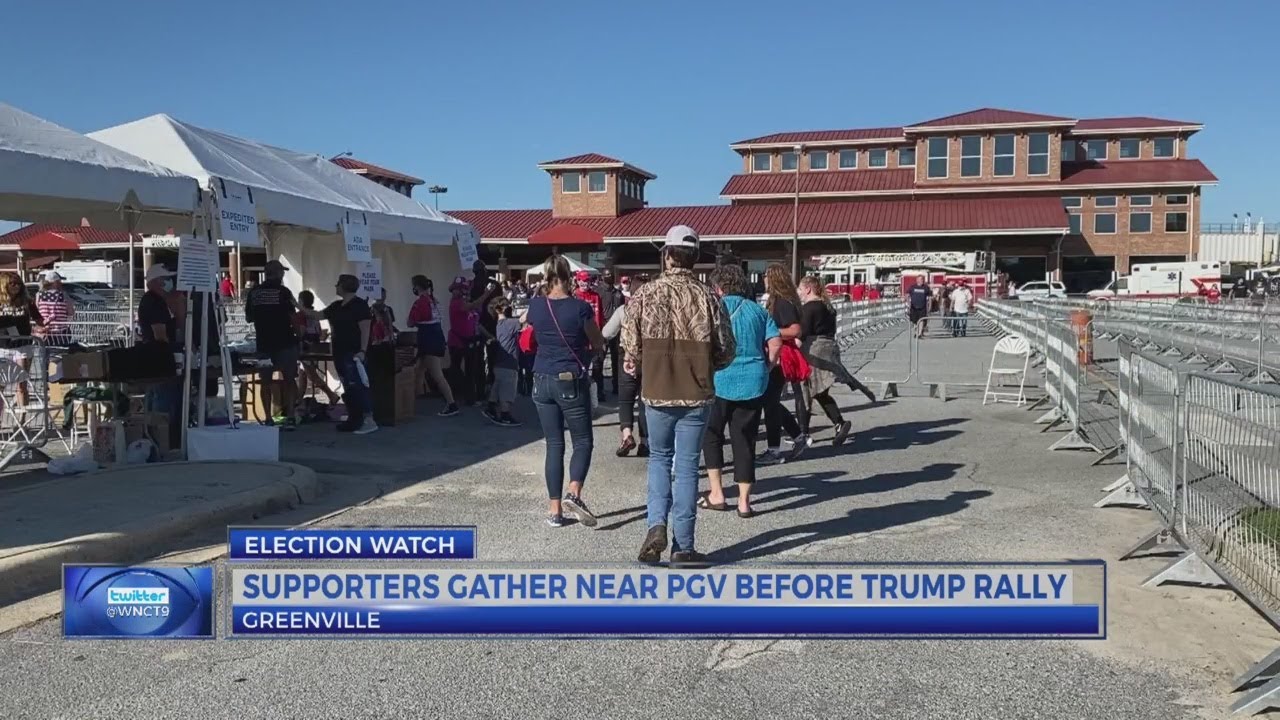 Supporters gather near PGV before Trump rally