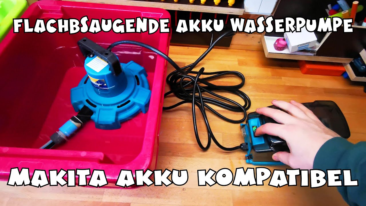 Mellif Akku Wasserpumpe - Makita kompatibel - Regenfasspumpe