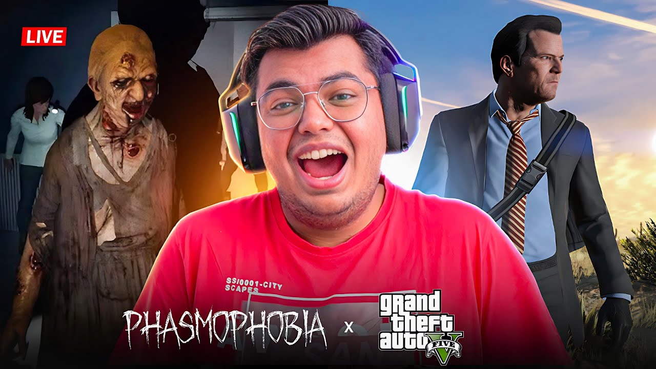 Haunted by Ghosts, Launched by Ramps – Phasmophobia & GTA V Fun! Live 🔴