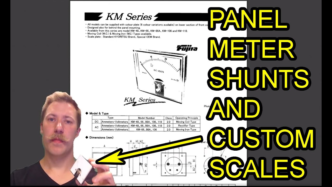 Analog Panel Meter Shunt Calculation and Custom Scale Design
