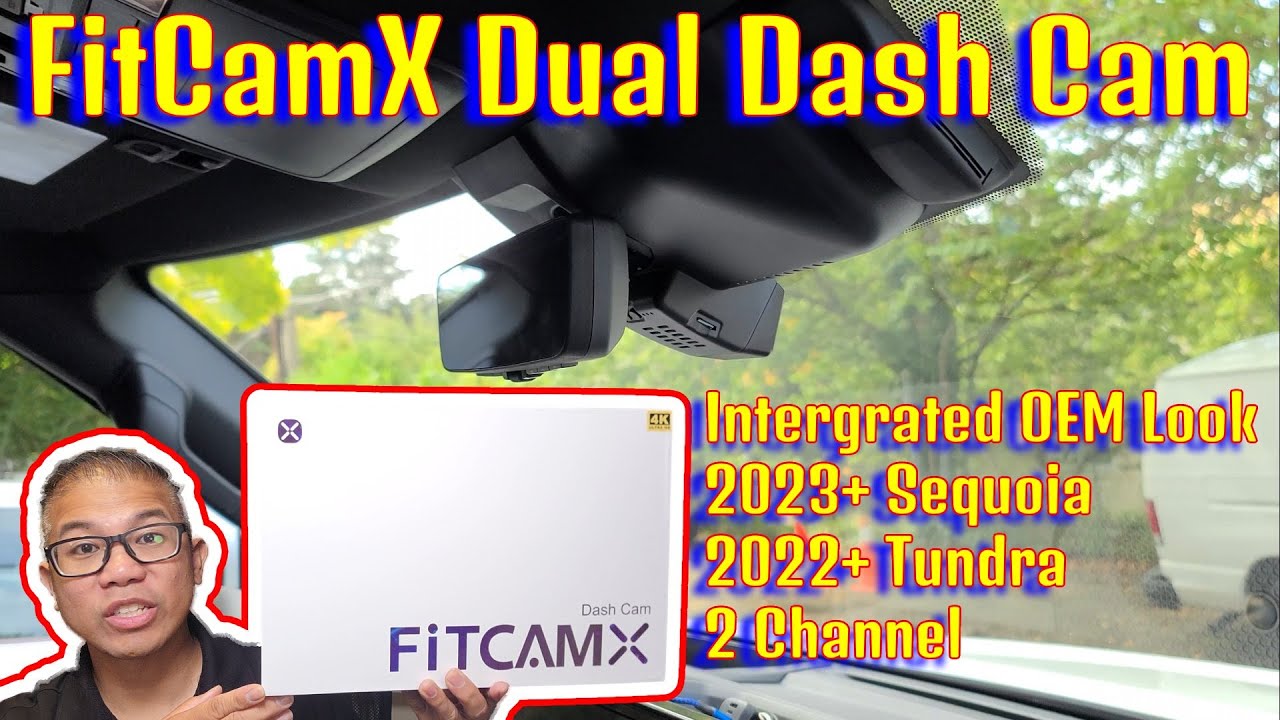 Как установить видеорегистратор FitcamX 4K Dual Dash Cam для Tundra Sequoia