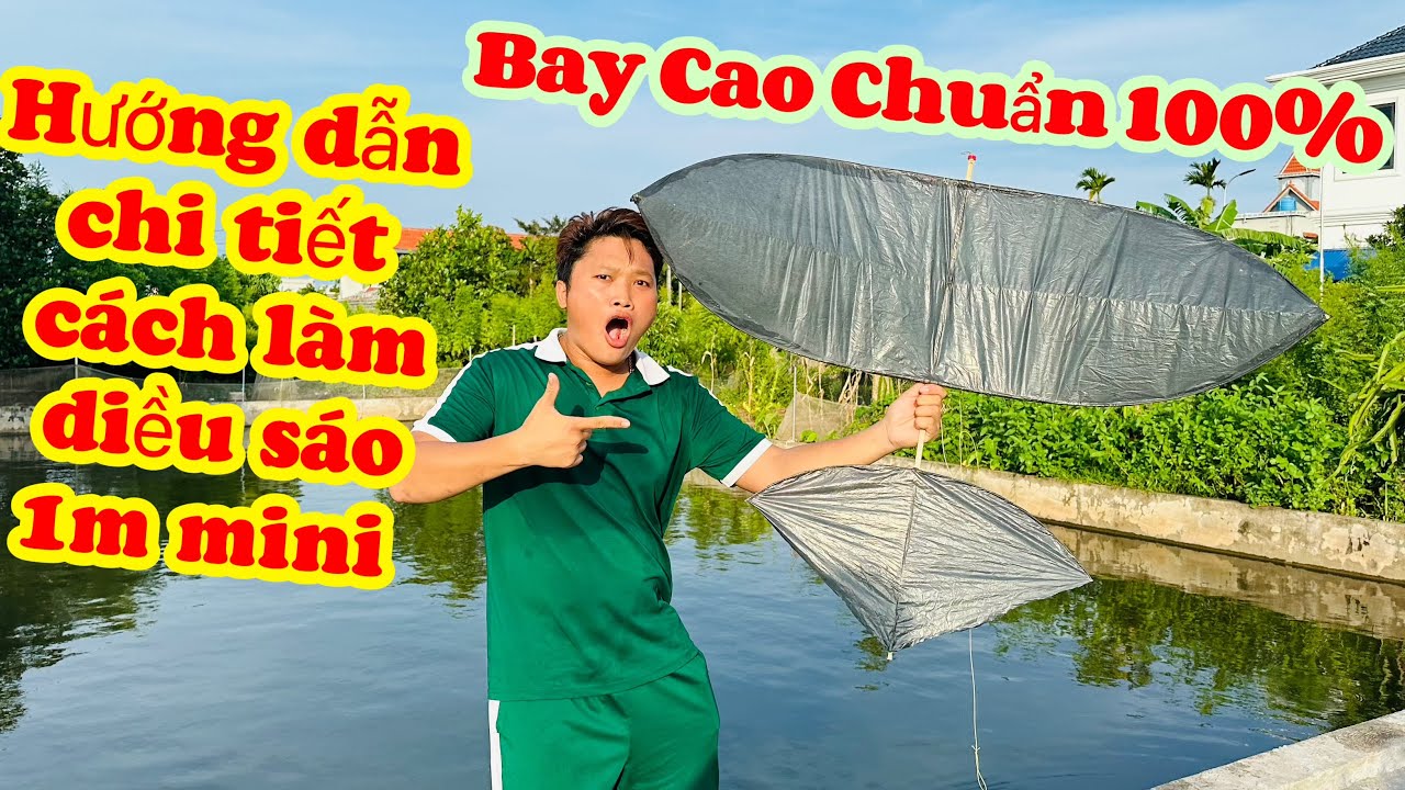 Cách Làm Diều Sáo 0 Đồng Từ Tre Cực Hiệu Quả Lên Cao Chuẩn | Fly a kite at home