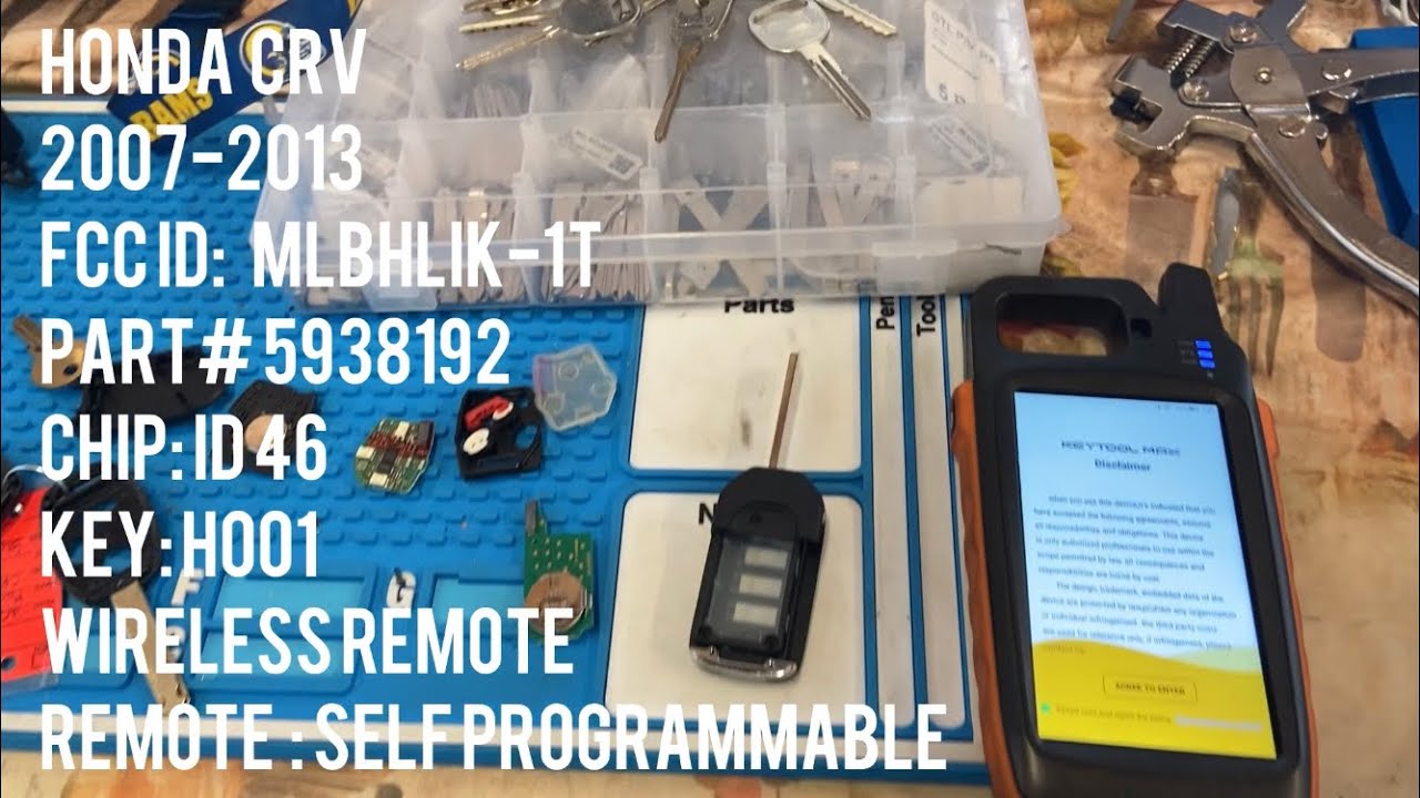 KEY TOOL MAX — СОЗДАНИЕ, ВЫРЕЗКА И ПРОГРАММИРОВАНИЕ HONDA CRV 2007-2013 (DOLPHIN XP-005)