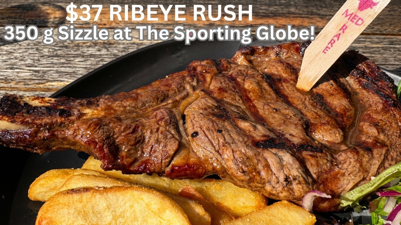 $37 350g Juicy Ribeye in Surfers Paradise! The Sporting Globe Bar & Grill | Gold Coast 🇦🇺