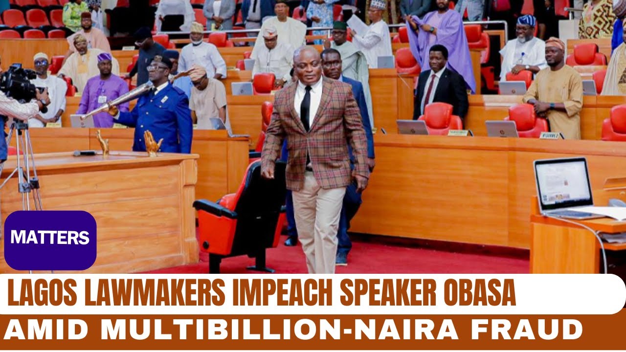 Just in: Lagos Lawmakers Impeach Speaker Obasa Amid Multibillion-naira Fraud Allegations