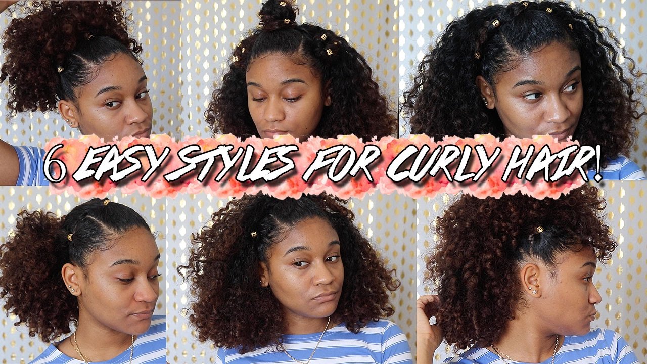 6 Easy Hairstyles For Curly Hair!