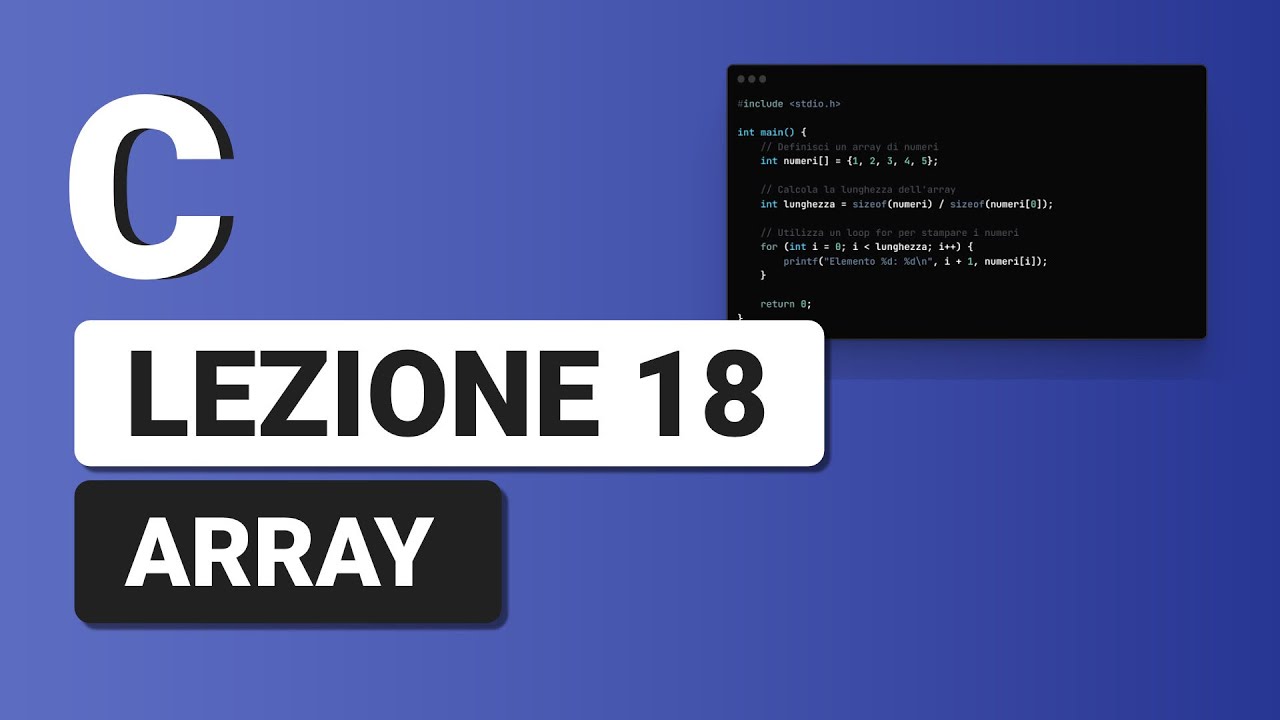 Array - C Tutorial Italiano 18
