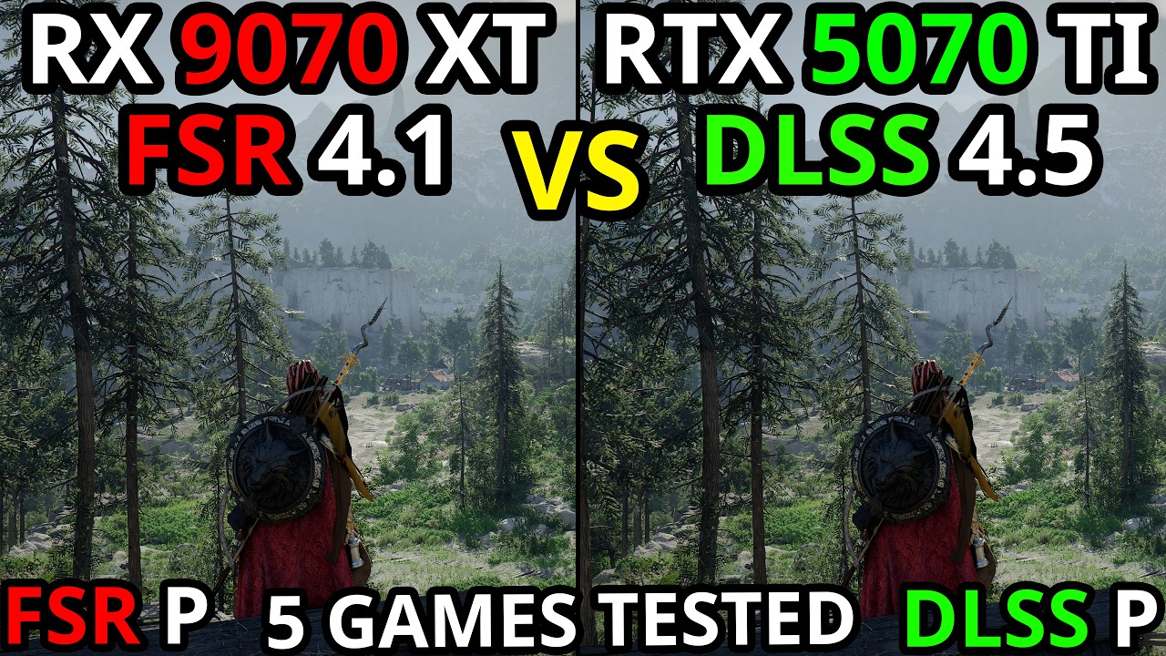 RX 9070 XT VS RTX 5070 TI | FSR 4.1 VS DLSS 4.5 | 4K | 5 - GAMES TESTED