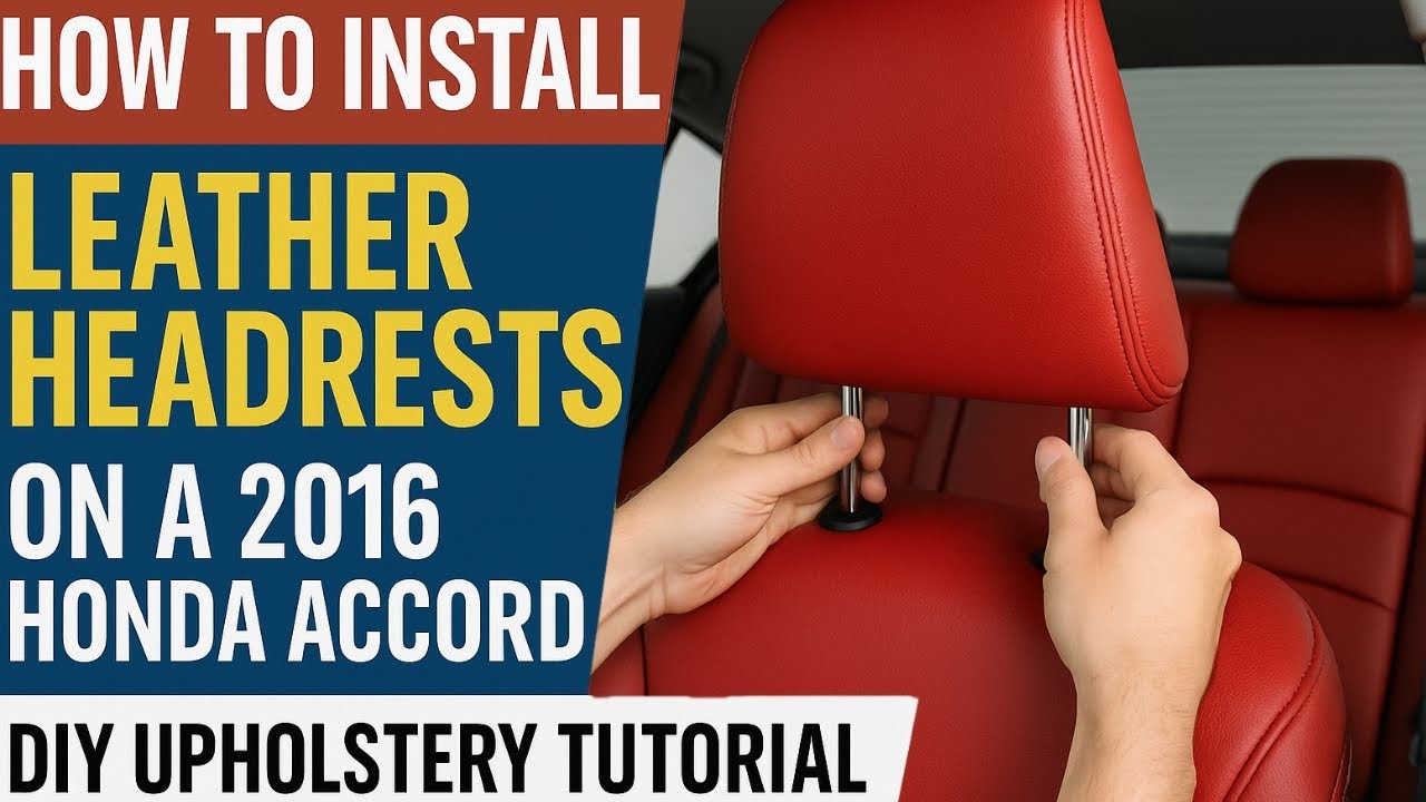 How to Install Leather Headrests on a 2016 Honda Accord | DIY Upholstery Tutorial