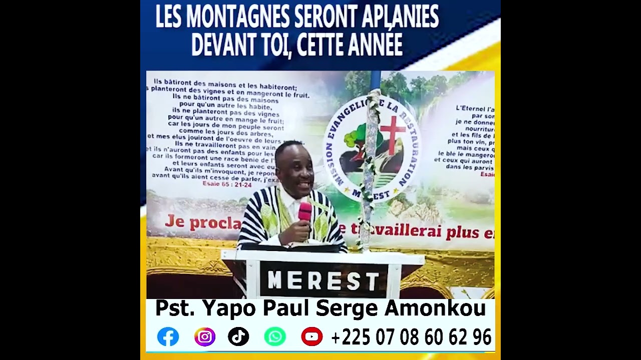 LES MONTAGNES SERONT APLANIES DEVANT TOI, CETTE ANNÉE INTEGRAL