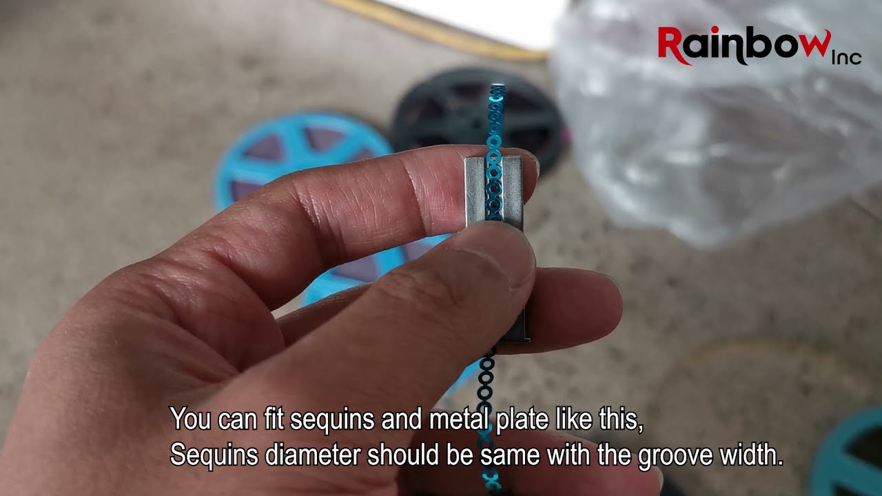 Rainbow embroidery machine: Sequin device operation