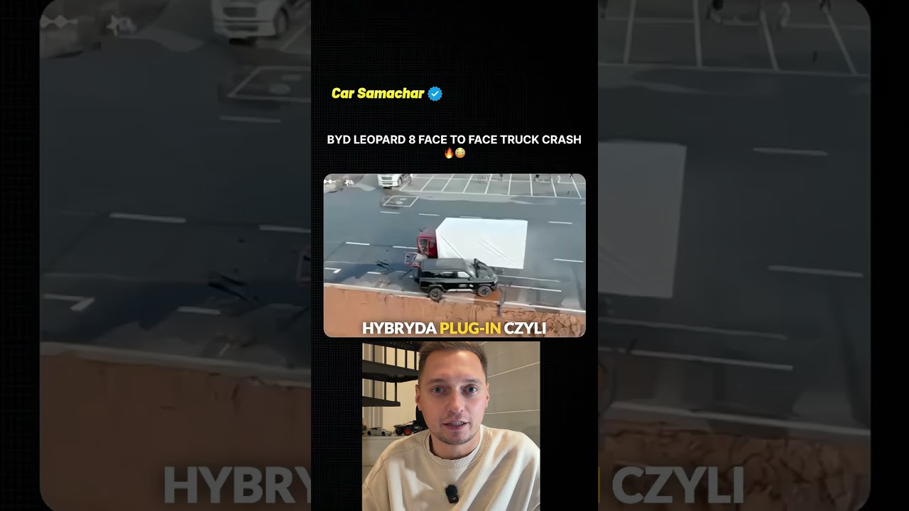 BYD zderza się czołowo z ciężarówką i w dalszym ciągu odpala… 🤯